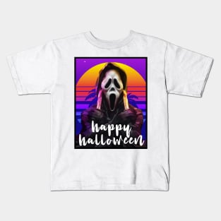 halloween scream retro Kids T-Shirt